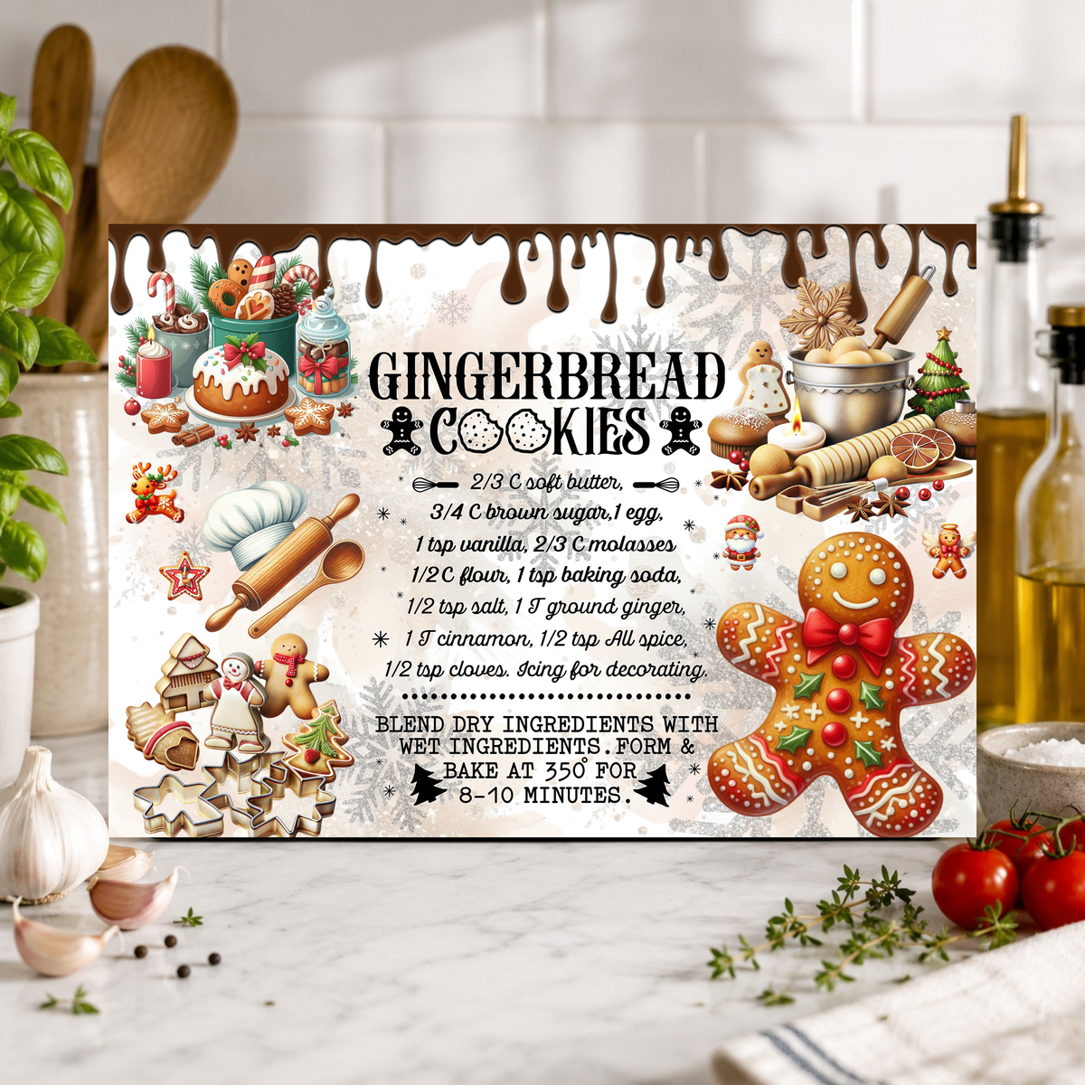 Gingerbread Cookies Cutting Board