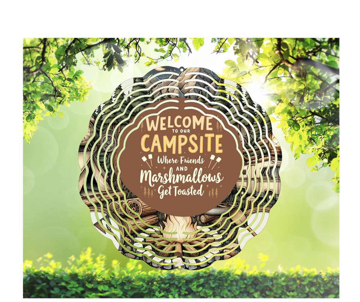 Welcome To Campsite Wind Spinner