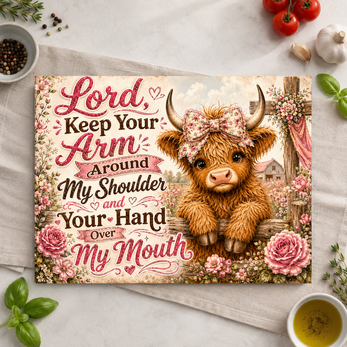 Lord Keep Your Arm Cutting Board
