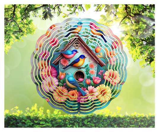 Bird House Wind Spinner